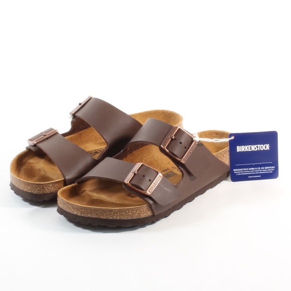 Birkenstock Arizona Brown Leather Cork Sandals NEW - Picture 5 of 8